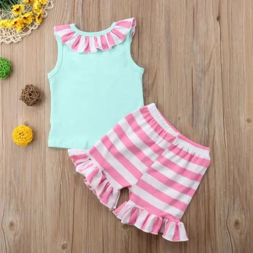 Ледяная одежда мороженое комплект летней детской одежды для маленьких девочек