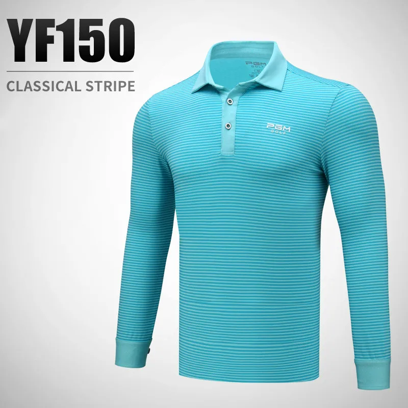 2018 новые мужские костюмы для гольфа длинные уличные дышащие полосатые футболки с