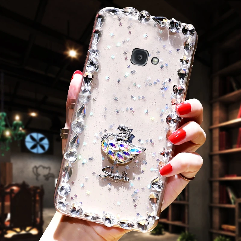 Для samsung A5 (2017) роскошный Алмазный чехол для мобильного телефона акриловый