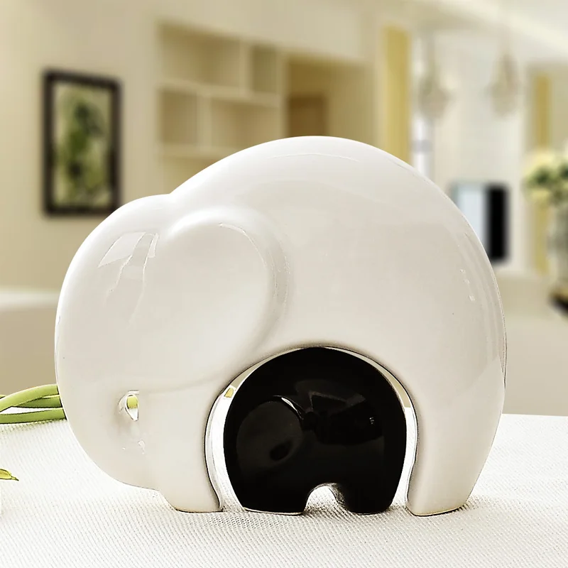 Керамическая статуэтка для дома с изображением слона матери и ребенка из фарфора