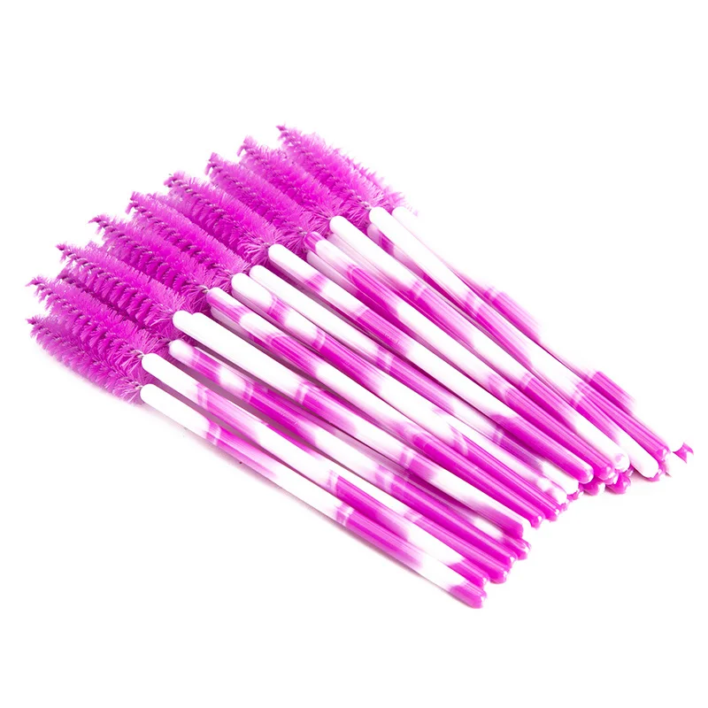Purple Red Zwellbe 50 шт. ресницы макияж щеточки Одноразовые Тушь для ресниц палочки для бровей аппликатор ресницы для наращивания косметические наборы инструментов для макияжа - Цвет: Purple Red