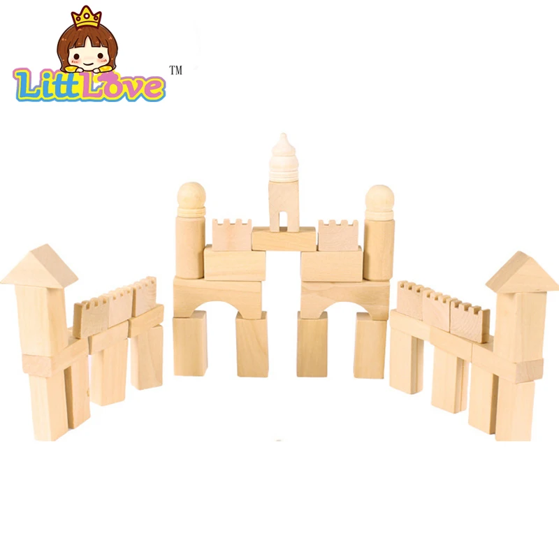2017 новые натуральные деревянные ведра Строительные кирпичи сборные замок