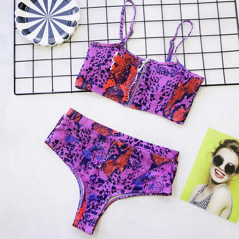 Женский купальник раздельный фиолетовый 2019|Купальники| |