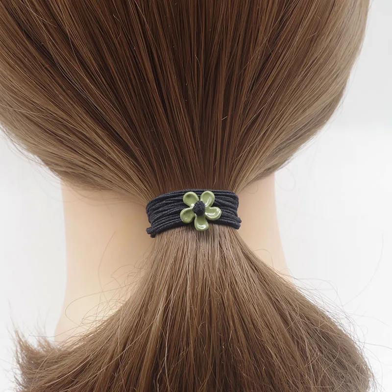 1 шт. трехслойные эластичные резинки для волос девочек детские цветочные конский