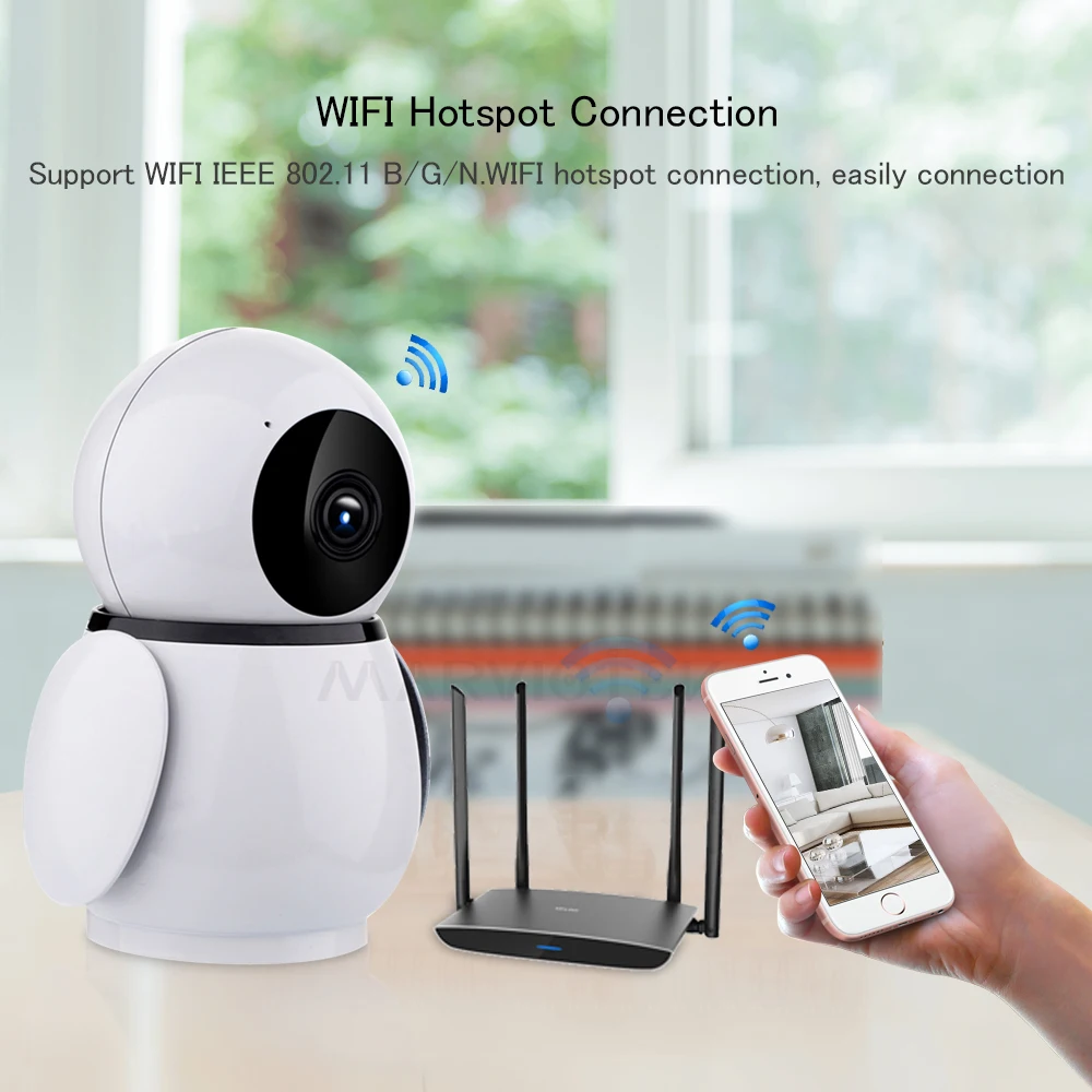 720P беспроводная IP камера WiFi Пингвин-образная ночного видения CCTV wifi 1080P