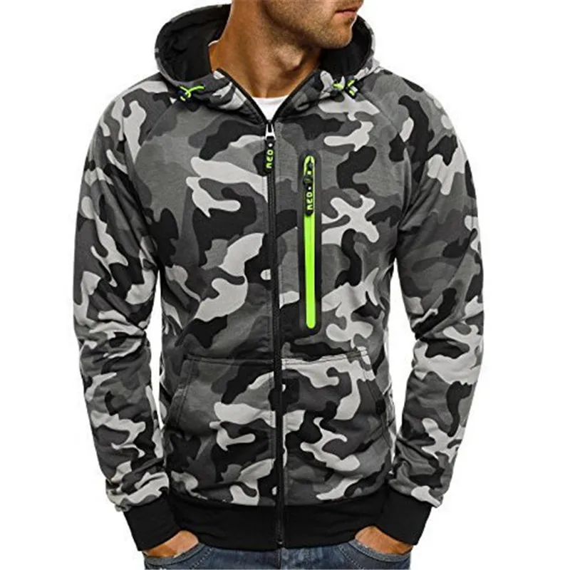 

Camouflage Cardigans Men Hooded Hoodies Zipper Sweatshirts Pull Homme Hiver Sueter Sweatshirt Boys Coats Plus Size 4XL 5XL