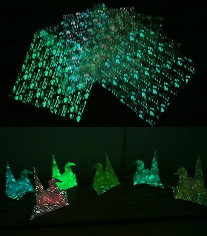 Разноцветные квадратные декоративные звезды/розы/Бумажные краны S0015H 5/7/9 см|paper