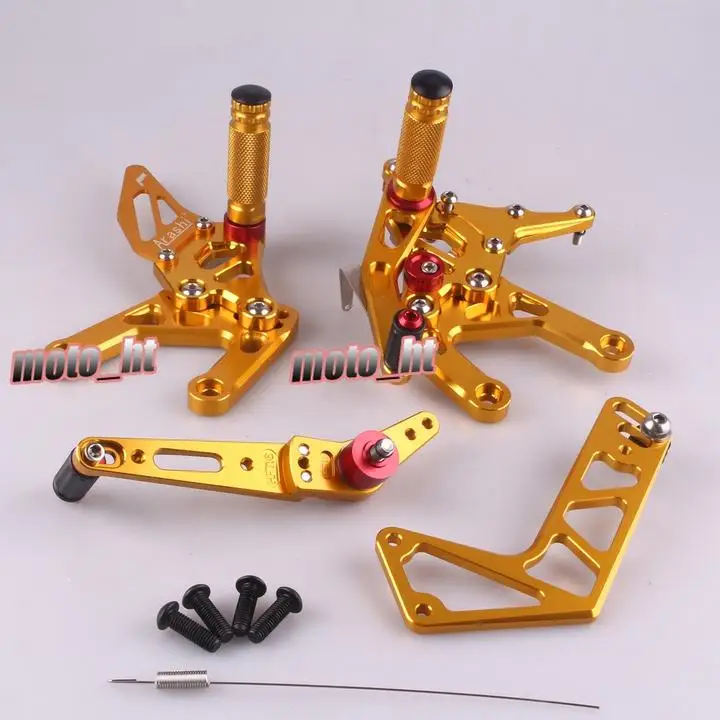 

CNC Machined Aluminum Alloy Motorcycle Rearset Foot Pegs Rests Footrest For Yamaha YZF R1 YZFR1 yzf-r1 2015 2016