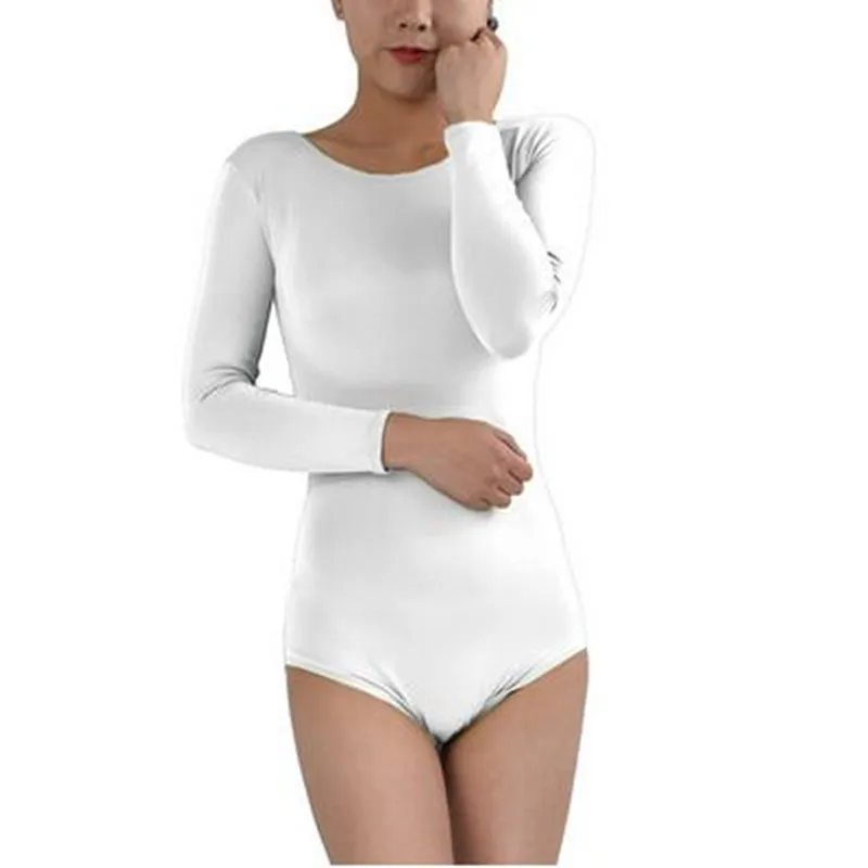 Классическая Балетные костюмы танец купальник Для женщин с длинным рукавом