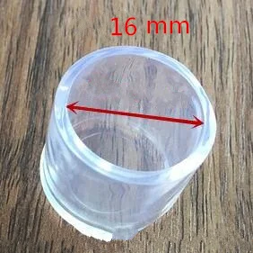 16mm 4 шт прозрачные колпачки для ног стула Нескользящая мебель для стола напольные ножки защитные накладки резиновая мебель пробки отверстия домашний декор - Цвет: 16mm