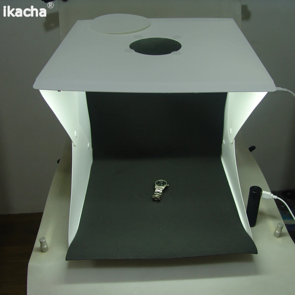

40*40 Folding 2 LED Lightbox Portable Photography Photo Studio Softbox Adjustable Brightness Light Box For DSLR Camera