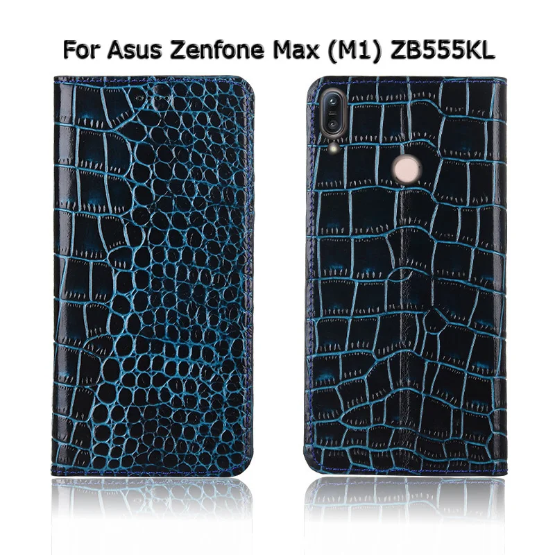 Крокодиловая текстура чехол для телефона чехол для Asus Zenfone Max ZB555KL ZC550KL Plus ZB570TL Натуральная кожа флип Стенд чехол для телефона сумка
