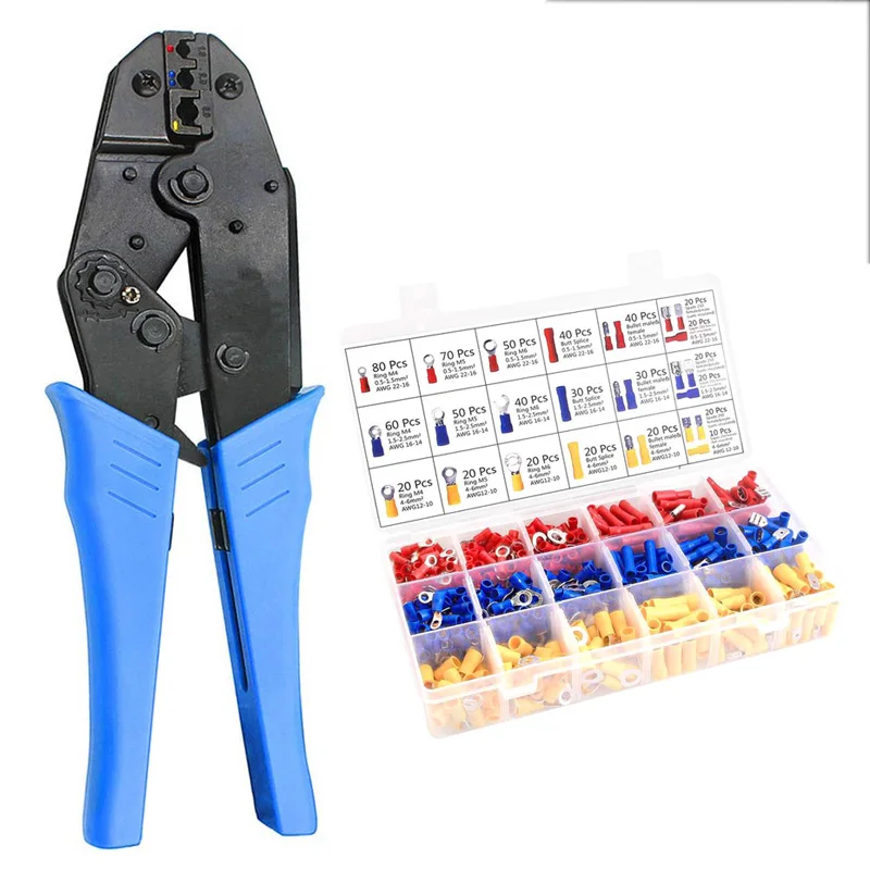 HS-30J crimping tool set terminal crimping pilers electrician tools 0.5-6.0mm² Europe style plier with terminal box