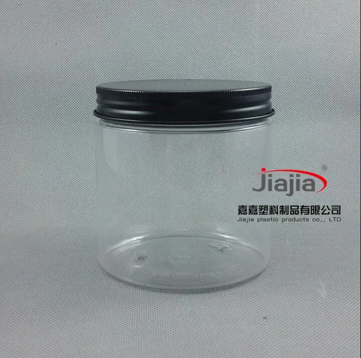 Бесплатная доставка: 500 г прозрачная банка для домашних животных с Черный