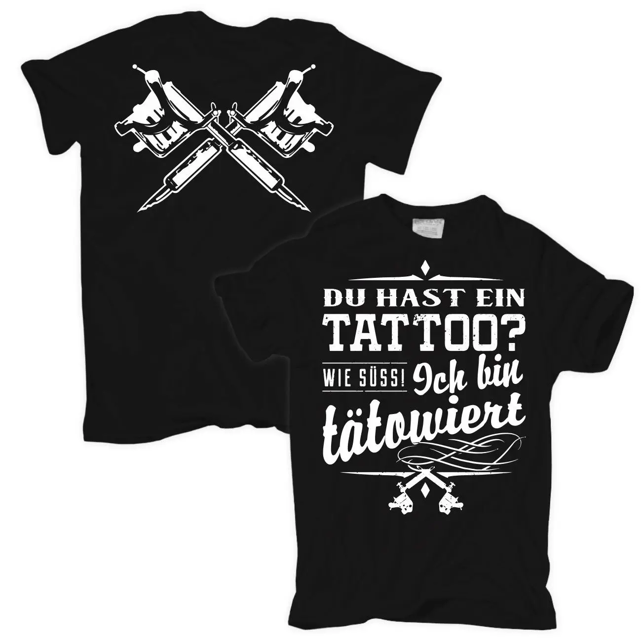 Новинка 2019 короткая футболка с надписью Du Hast Ein Tattoo ICH BIN Geschenk летняя из 100%