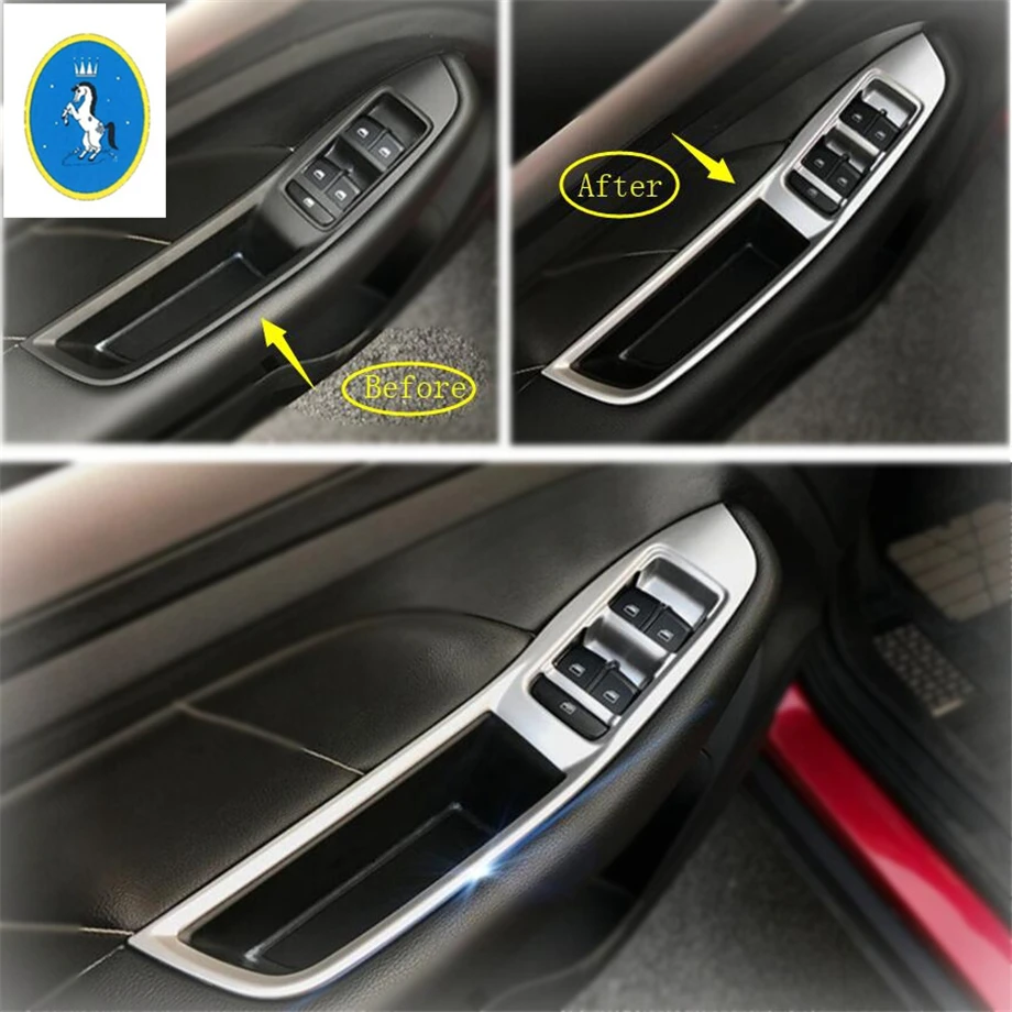 

Yimaautotrims Door Handle Holder Window Lift Button Switch Decoration Cover Trim ABS Accessories Fit For MG ZS 2018 2019 2020