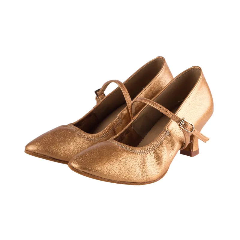 Ballroom Dancing Shoes Genuine Leather Ladies Aerobics Shoes Sports Adult Brown High Quality Modern Women Dancing Sneaker BD 125