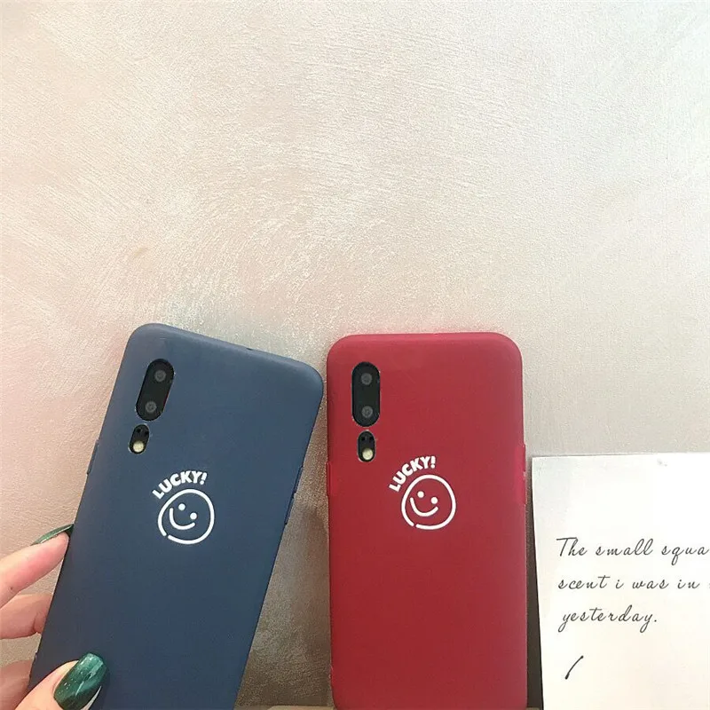LANCHE For Huawei P20 Pro Case Honor 9 V9 10 V10 Mate Soft TPU Phone Cover Cute Smile Print Cases Capa |