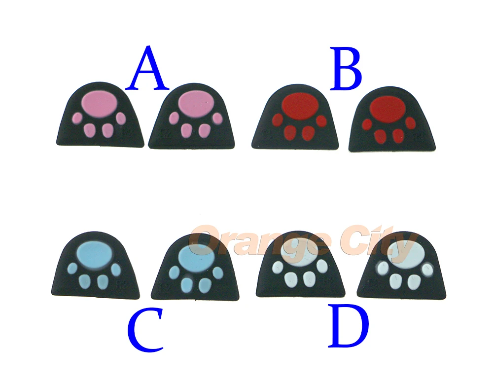 ChengChengDianWan Cat Paw Silicone Trigger Buttons Sticker L2 R2 Button Cover with Adhensive for PS4 Controller 60pairs/lot | Электроника