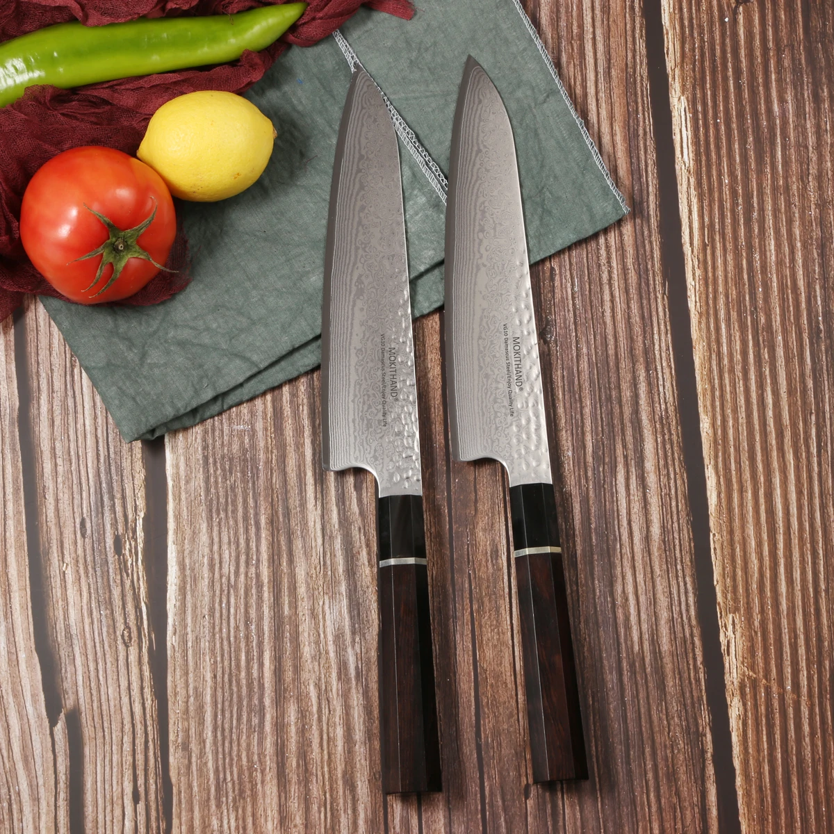 Кухонный нож Mokithand из дамасской стали, 9 дюймов, японские кухонные ножи VG10, профессиональный Японский стальной нож для мяса рыбы для дома