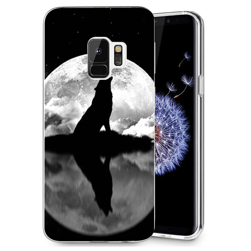 Для Samsung Galaxy S9 S9Plus S8 Plus S7 edge Note 8 J320 J530F J720 A3 A5 2017 TPU силиконовый цветной волчий