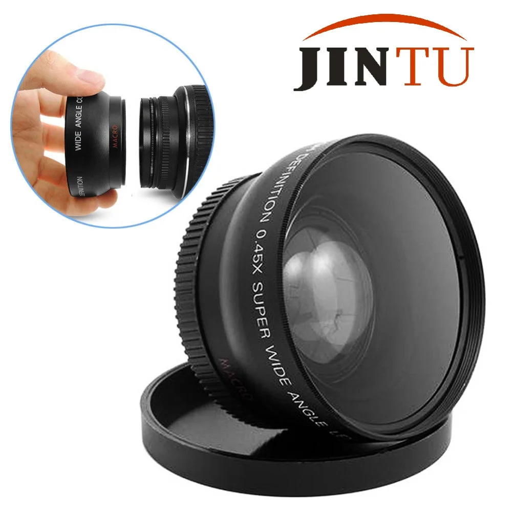 Широкоугольный макрообъектив JINTU 52 мм 0.45x для Nikon D3200 D3100 D5200 D5100 18-55 f/3,5-5,6, AF 24 мм f/2,8, AF 28 мм 50 мм
