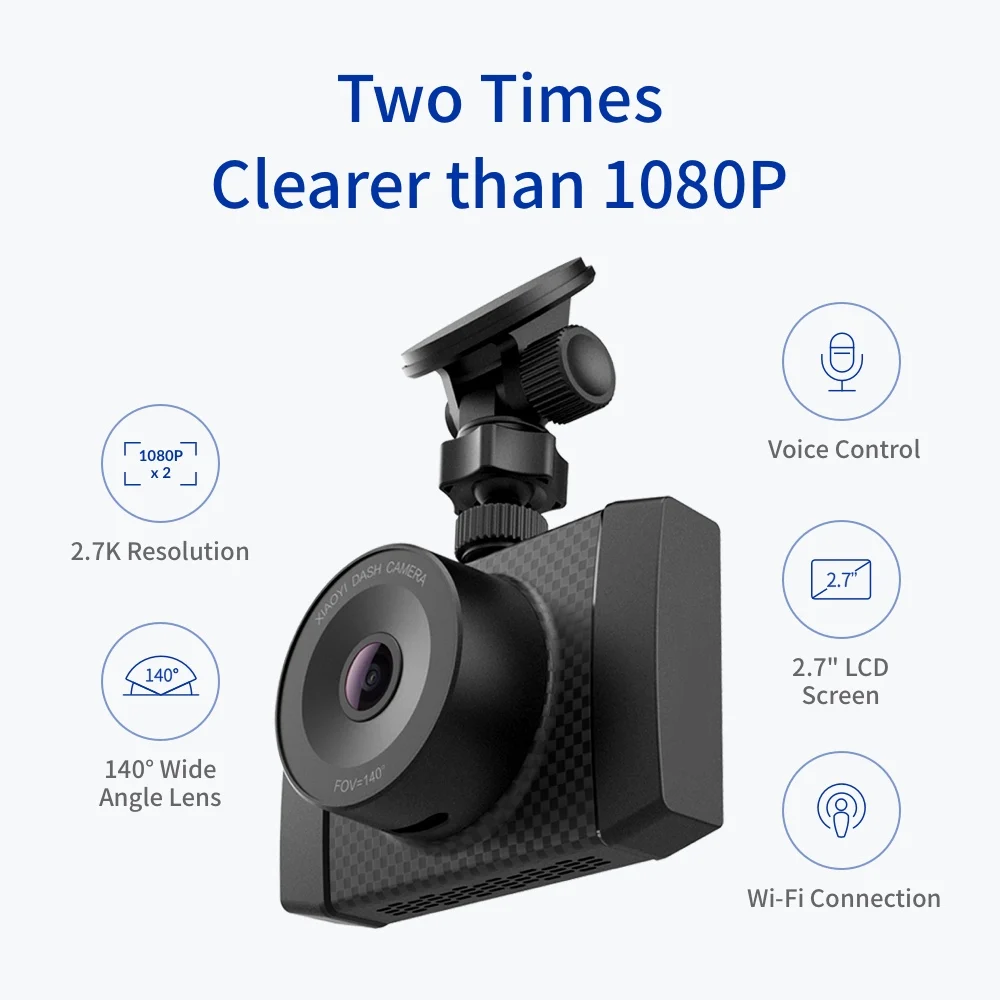 Автомобильный видеорегистратор YI Ultra Dash Camera Разрешение 2.7K Технология обработки