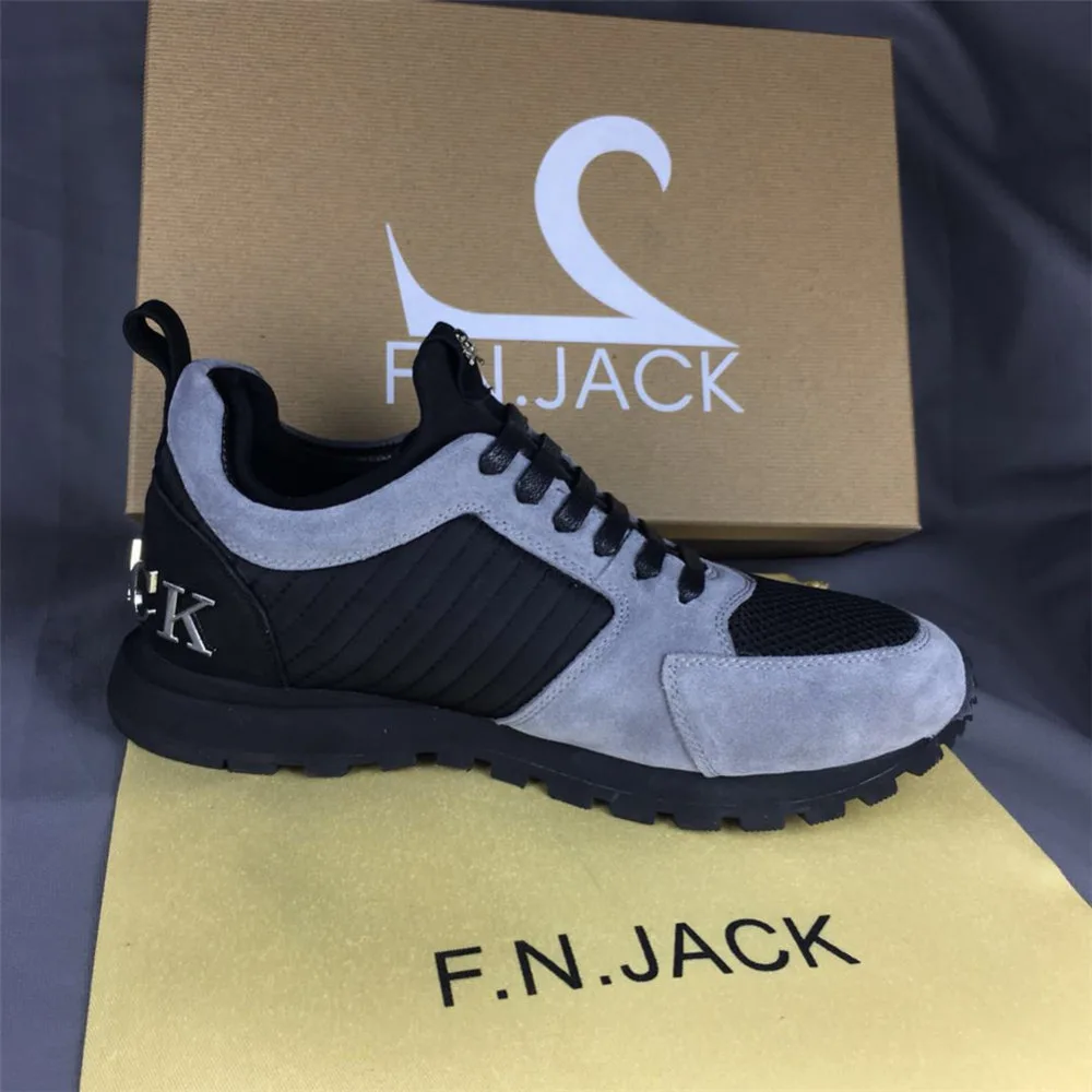 2018 новые мужские кроссовки F. N. JACK модные ботинки с черепом из замши и сетки | Обувь