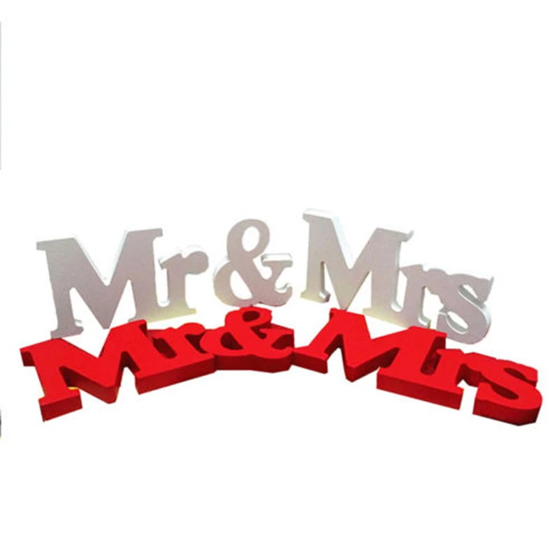 2017 классический стиль Винтаж Mr & Mrs деревянные буквы пластины Свадебные Планшеты