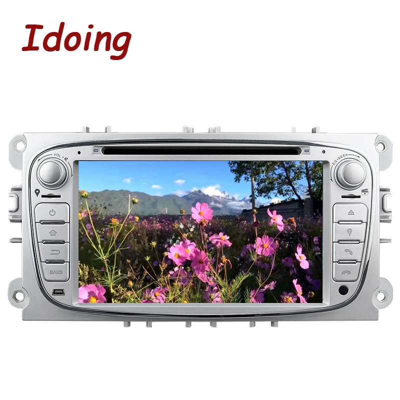 Idoing рулевое колесо 2Din Android7.1 автомобильный DVD мультимедийный видео плеер для Ford Focus Mondeo s-max gps навигация Сенсорный экран ТВ