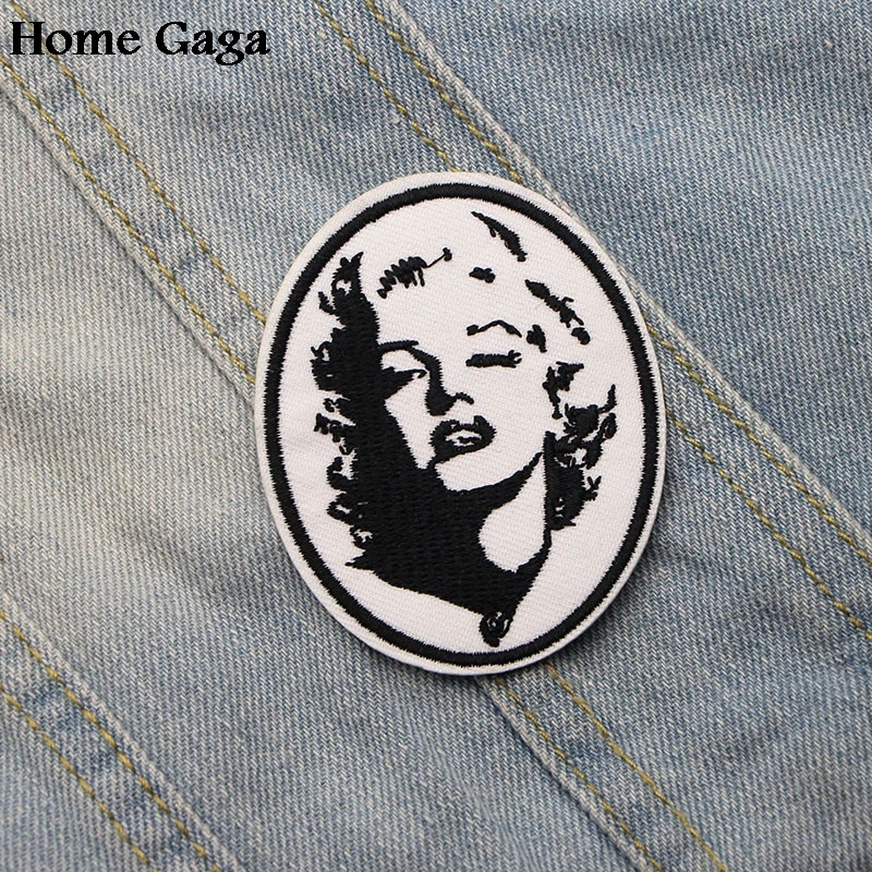 D0481 Homegaga Memory Movie Star Marilyn Monroe заплатка DIY вышитая железная или ПРИШИТАЯ аппликация аксессуары Значки для дома и сада