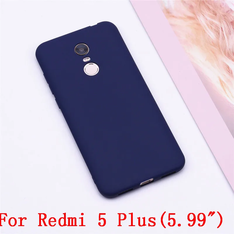 Dark Blue Мягкий чехол из ТПУ для Xiaomi Redmi 5, чехол для Xiaomi Redmi 5 Plus, матовый Мягкий силиконовый чехол для телефона, чехол для Redmi 5/5 Plus, чехол s - Цвет: Dark Blue