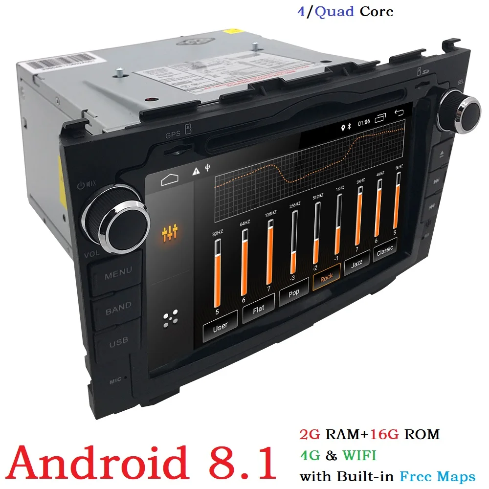 2G+16G 2DIN Android 8.1 Car DVD Player For HONDA CRV CR-V CR V 2007-2011 GPS Navigation Radio WIFI Multimedia Stereo VideoOutput |