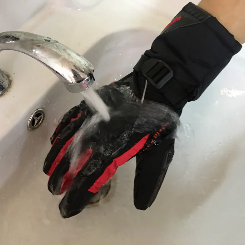 Зимние гоночные перчатки с подогревом для езды на мотоцикле водонепроницаемые