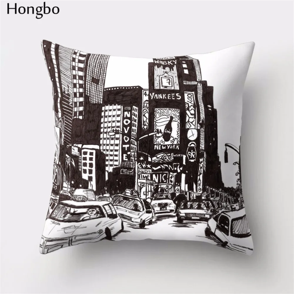 Hongbo 1 шт. винтажная камера карта мира швейная машина наволочки, покрытия для подушек
