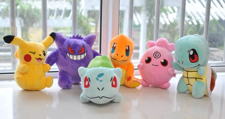 20 см Пикачу Бульбазавр Squirtle Charmander аниме плюшевые игрушки Подушка Кукла Детская день рождения подарок на день детей Прямая поставка