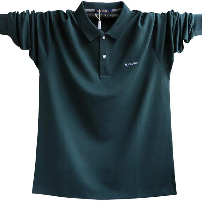 Для мужчин s Poloshirt мода с длинным рукавом Твердые Хлопок трикотажный пуловер мужской Slim Fit Бизнес Для мужчин Костюмы футболки-поло A5307
