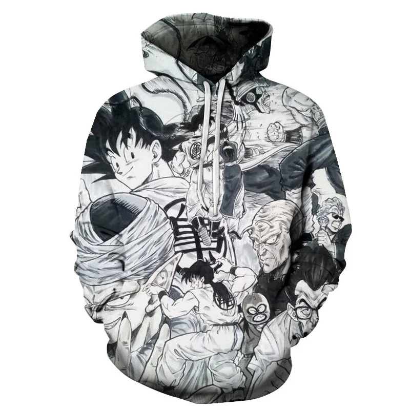 Аниме Dragon Ball Z 3D мужские толстовки с принтом Осенняя женская верхняя одежда Harajuku 3D детская толстовка Гоку толстовки Мужские размеры