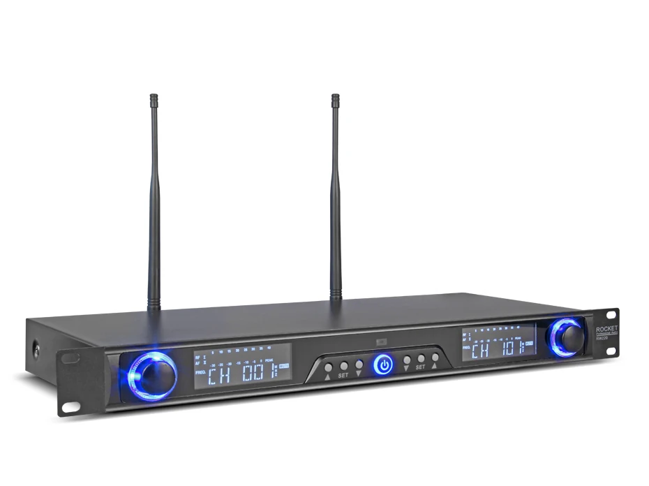 XTUGA RW220 UHF Беспроводной система микрофонов цифровой приёмник разнесённых сигналов для сцены бар показать 2 канальный ручной микрофон