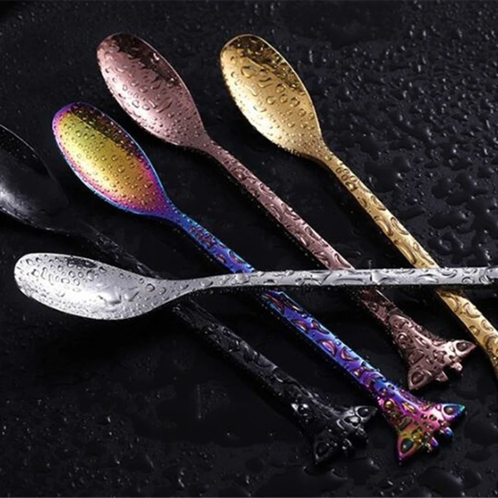 1 шт. десерт из нержавеющей стали с мультяшным жирафом ложка для мороженого