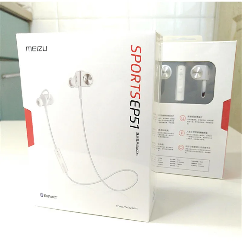Meizu EP51 Bluetooth наушники английская версия спортивная Гарнитура для беспроводных наушников Bluetooth стерео гарнитура в уши APT-X с D5