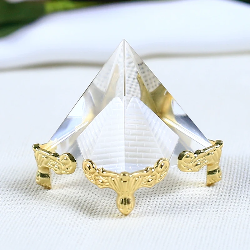 Хрустальная Фигурка пирамиды 4 см|craft cone|craft miniaturescrafts ornament |