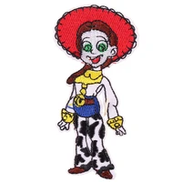 factory custom embroidered patches cute girl cartoon embroidered iron sew on badge for clothing promotional gifts giveaway