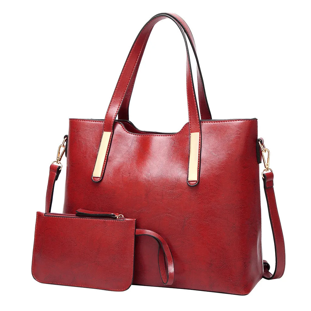 Новинка весна лето 2019 женская сумка из 2 предметов с рисунком однотонная модная +