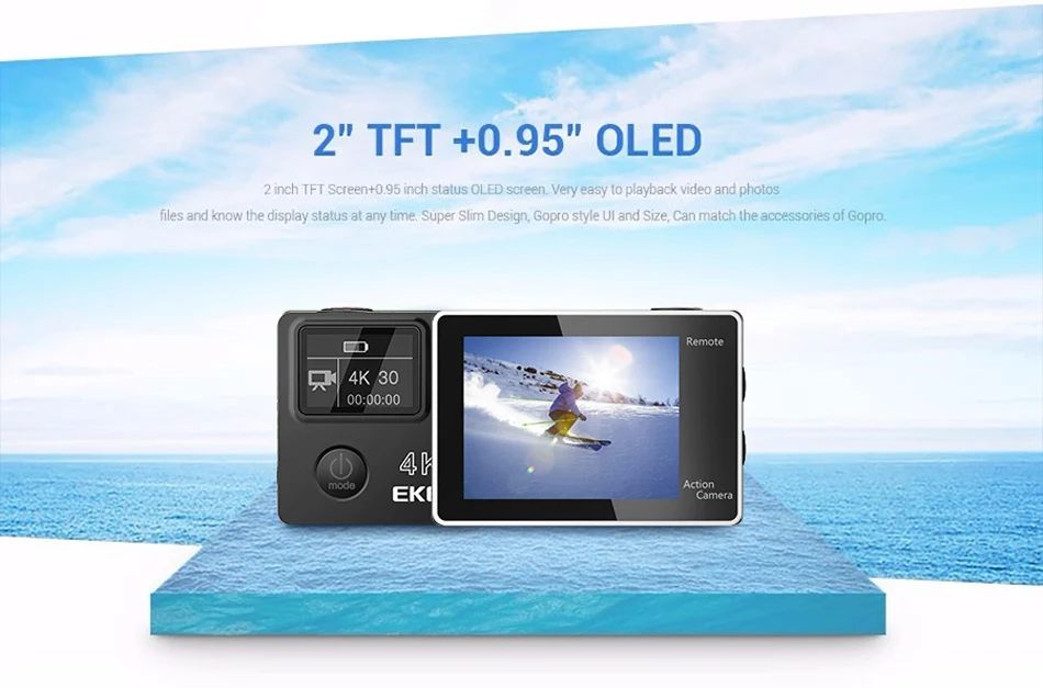 Оригинальная Экшн-камера eken H6S Ultra HD с чипом Ambarella A12 4 k/30fps 1080 p/60fps EIS 30M Водонепроницаемая Спортивная камера