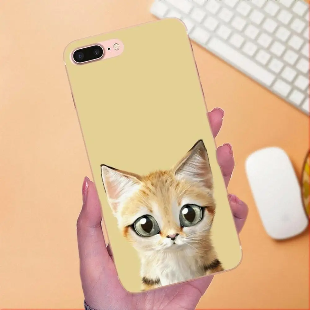 Чехол из ТПУ Kawaii Cute Cat для Huawei Honor 4C 5A 5C 5X 6 6C 6A 6X 7 7X 8 9 V8 V10 Y3II Y5II Y6II G8 P7 Play Lite | Мобильные