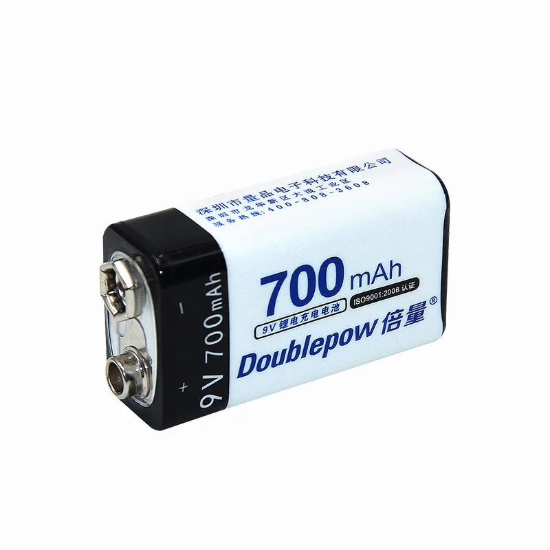 1/2/4/8 шт. Doublepow 9 V 700 мА/ч литий-ионные аккумуляторы в реальной высокой Ёмкость