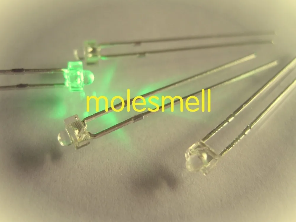 

100pcs 1.8mm green Ultra Bright water clear green LED light Lamps
