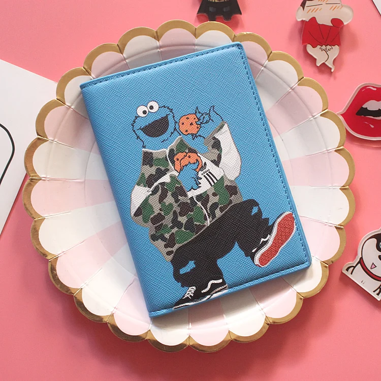 Sesame Street Passport Cover Cactus ID Card Holder Travel Accessories | Багаж и сумки