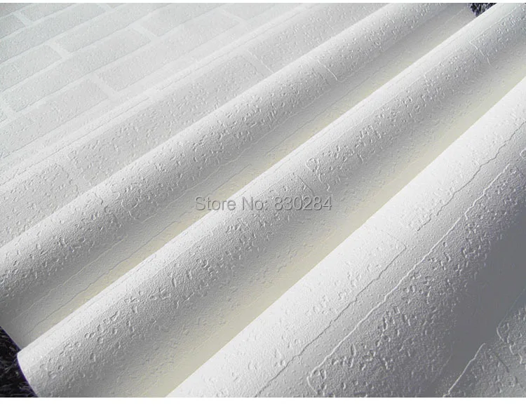 Современные белые 3 D кирпичные обои водонепроницаемые виниловые ПВХ рулон для